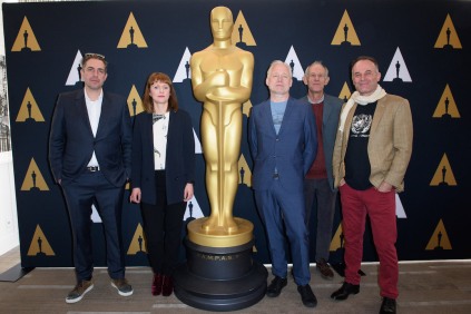 From left: Director of the Oscar® nominated foreign film “Land of Mine”, Martin Zandvliet; director of the Oscar® nominated foreign film “Toni Erdmann”, Maren Ade; director of the Oscar® nominated foreign film “A Man Called Ove”, Hannes Holm; and directors of the Oscar® nominated foreign film “Tanna”, Bentley Dean and Martin Butler during the Academy of Motion Picture Arts and Sciences' Oscar Week: Foreign Language Films event on Saturday, February 25, 2017 at the Samuel Goldwyn Theater in Beverly Hills. The Oscars® will be presented on Sunday, February 26, 2017, at the Dolby Theatre® in Hollywood, CA and televised live by the ABC Television Network.