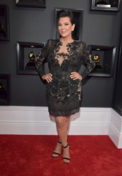 Kris Kardashian Red Carpet Grammys