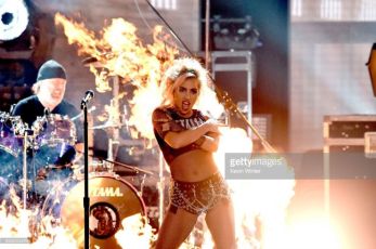 Lady Gaga with Metallica Grammys